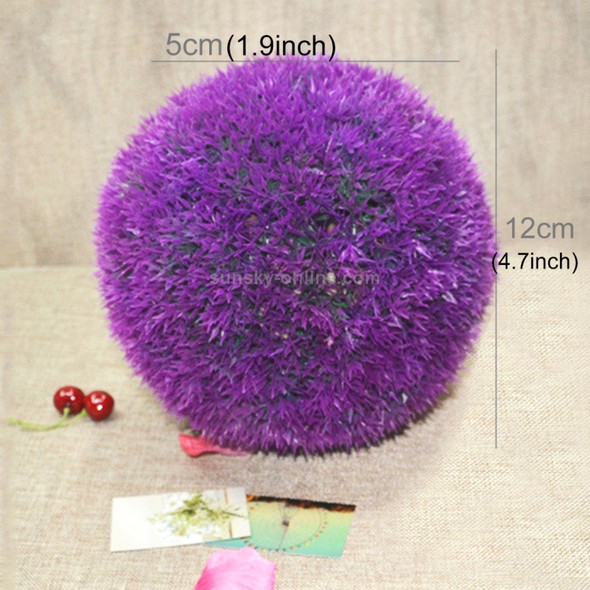 Artificial Grass Plant Ball Topiary Wedding Event Home Outdoor Decoration Hanging Ornament, Diameter: 4.7 inch