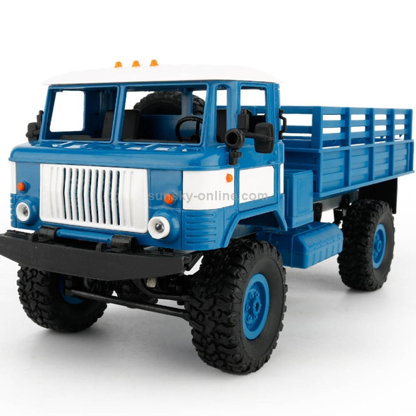 WPL B-24 Full Body 1:16 Mini 2.4GHz 4WD RC Military Truck Control Car Toy(Blue)