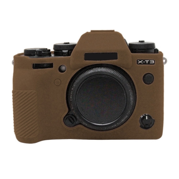 PULUZ Soft Silicone Protective Case for FUJIFILM XT3(Coffee)