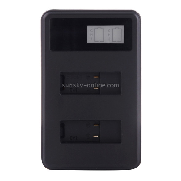 AHDBT-501 LCD Screen Dual Batteries Charger for GoPro HERO5 with Displays Charging Capacity