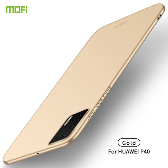 For Huawei P40 MOFI Frosted PC Ultra-thin Hard Case(Gold)