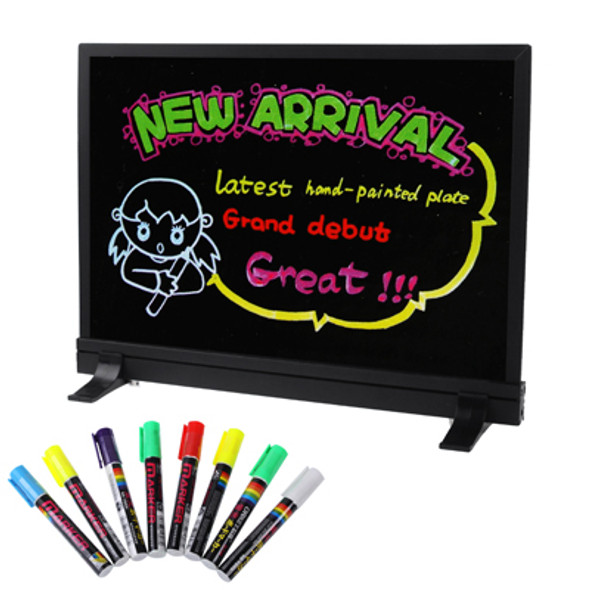 Colorful LED Fluorescent Message Board with 8pcs Highlighter Pens, Size: 50 x 40cm