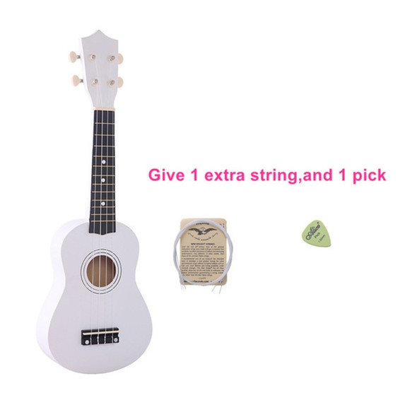 HM100 21 inch Basswood Ukulele Children Musical Enlightenment Instrument(White)