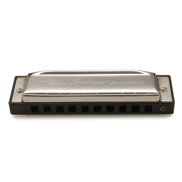 Swan SW1020-7 10 Holes Diatonic Blues Harp Harmonica Adult Student Children Beginner Instruments