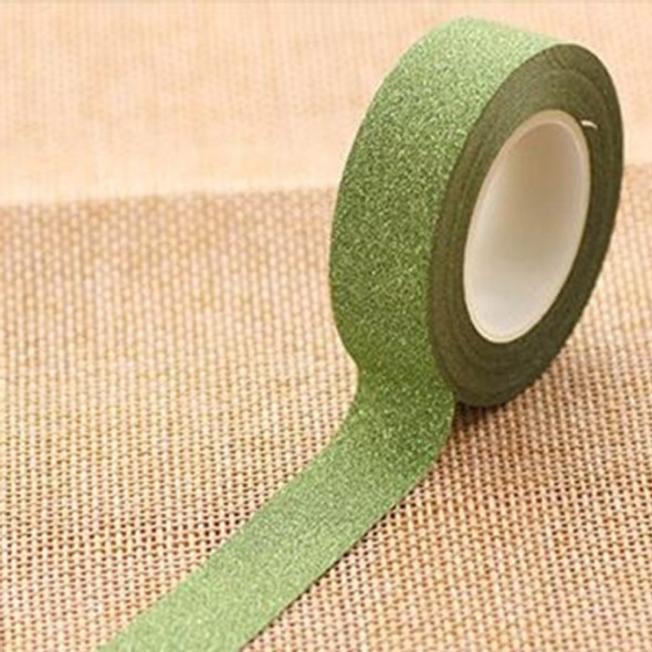 Flash Washi Sticky Paper Tape Label DIY Decorative Tape, Length: 10m(Green)