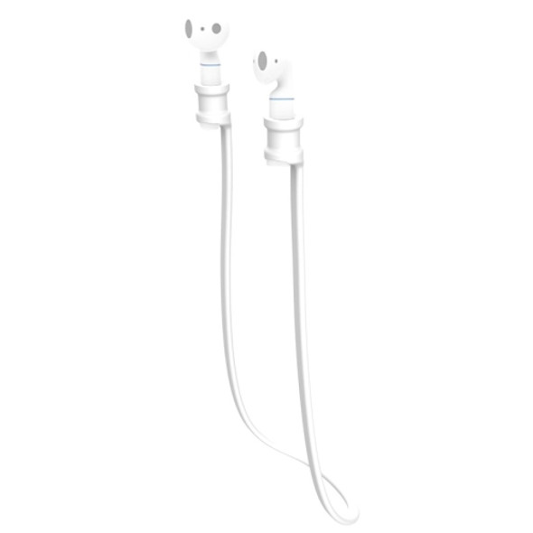 Silicone Anti-lost String for Huawei Honor FlyPods / FlyPod Pro / FreeBuds2 / FreeBuds2 Pro, Cable Length: 68cm(White)