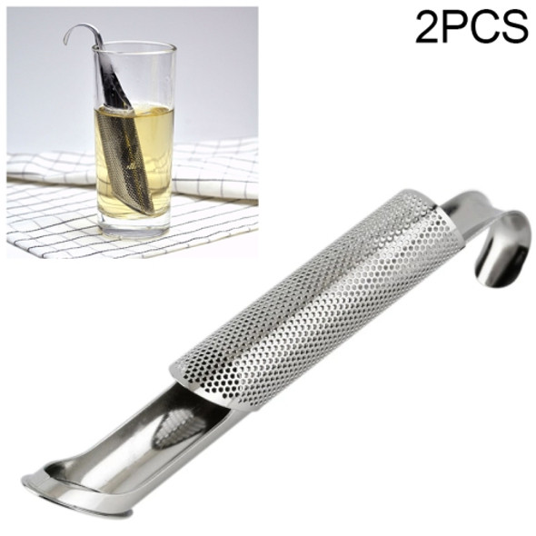 2 PCS Stainless Steel Tea Strainer Amazing Tea Infuser Pipe Design Touch Feel Good Holder Tool Tea Spoon Infuser Filter