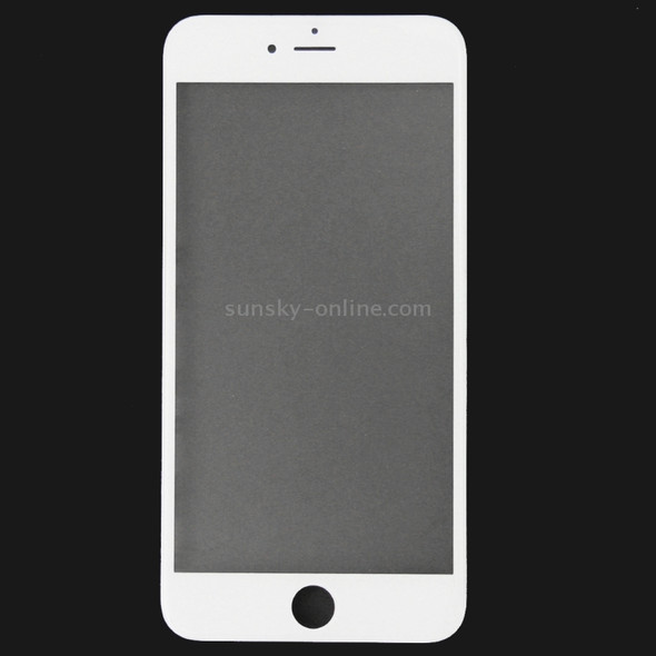 Front Screen Outer Glass Lens with Front LCD Screen Bezel Frame for iPhone 6 Plus(White)