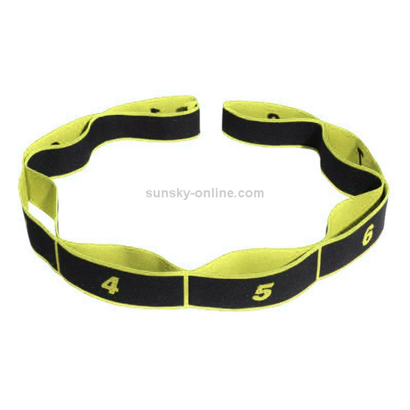 8 Lattice Yoga Stretch Band Dance Elastic Band Resistance Band(Yellow)