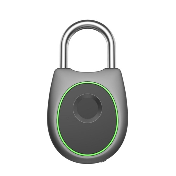 Portable Smart Fingerprint Lock Electric Biometric Door Lock USB Rechargeable IP65 Waterproof Home Door Luggage Case Lock Bluetooth Electronic Lock(Grey)