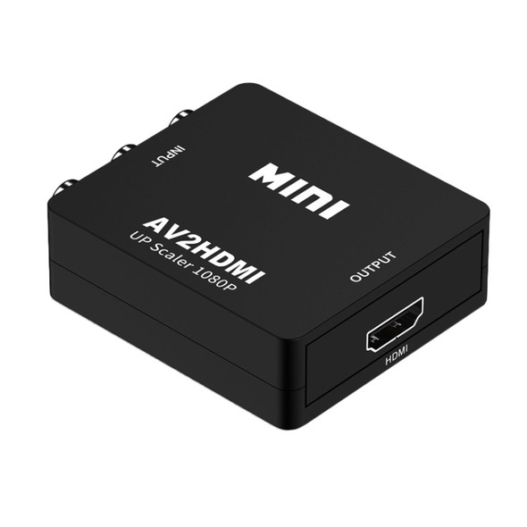 HOWEI HW-2105 Mini AV CVBS/L+R Audio to HDMI Converter Adapter, Support Scaler 1080P (Black)