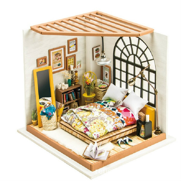 DIY Cottage Handmade Model Creative Assembled Art House, Style:Alice Sweet Dream Bedroom