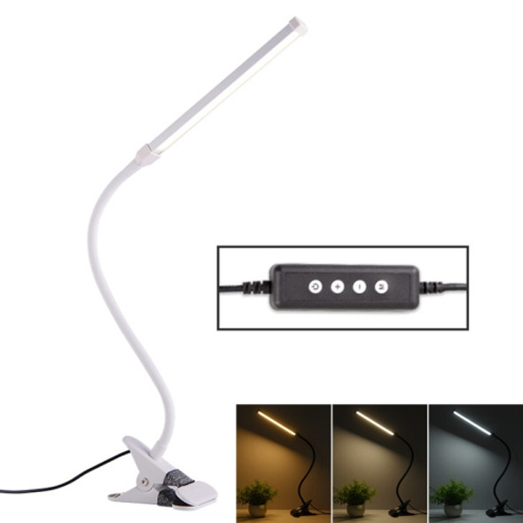 LED Desk Lamp 8W Folding Adjustable USB Charging Eye Protection Table Lamp, USB Charge Version(White)