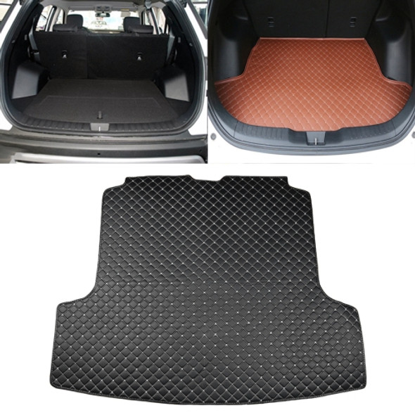 Car Trunk Mat Rear Box Carbon Fiber Mat for Nissan Teana 2019(Black)