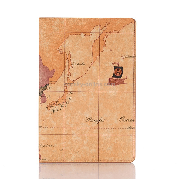 For Galaxy Tab S6 T860 / T865 Map Texture Horizontal Flip Leather Case with Holder & Card Slots & Wallet, Random Texture Delivery