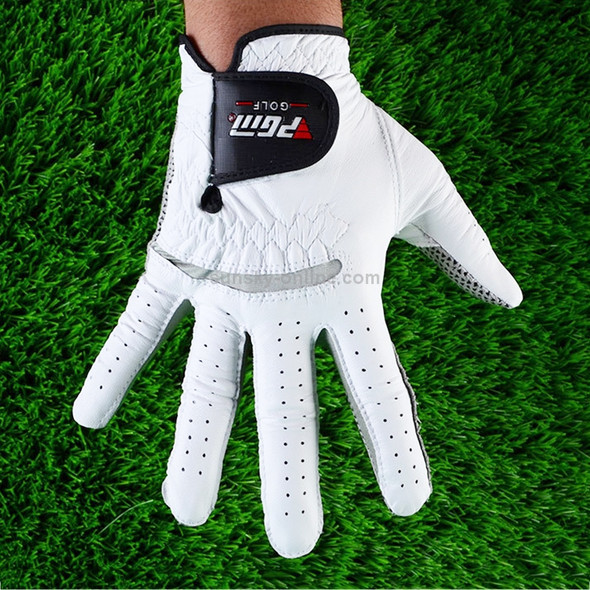 PGM Right Hand Sheepskin Anti-slip Particle Golf Men Gloves, Size: 27#