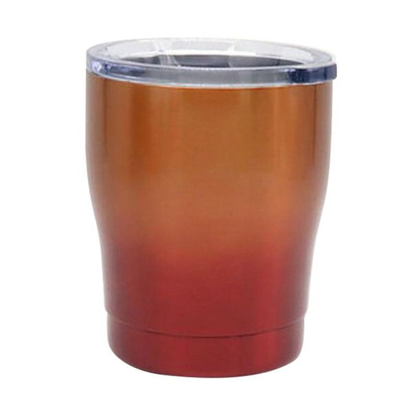 Gradient Milk Cup Vacuum 304 Stainless Steel Cold Insulation Wine Glass Beer Glass Cup(Orange)