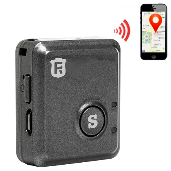 REACHFAR RF-V8S Real Time GSM Mini GPS Tracker GPRS Tracking SOS Communicator, with SOS Button, Black