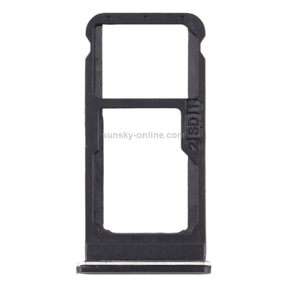 SIM Card Tray + SIM Card Tray / Micro SD Card Tray for Nokia 6.1 / 6 (2018) / TA-1043 TA-1045 TA-1050 TA-1054 TA-1068 (Black)