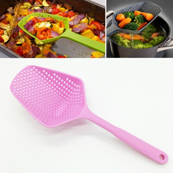 Plastic Drain Shovel Strainers Water Leaking Shovel Kitchen Cooking Ice Shovel Colander(Pink)