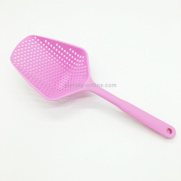 Plastic Drain Shovel Strainers Water Leaking Shovel Kitchen Cooking Ice Shovel Colander(Pink)