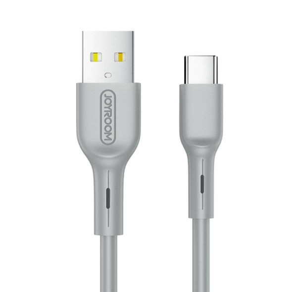 JOYROOM S-M357 1m High Elasticity TPE Cord 2A USB A to Type-C Data Sync Charge Cable, For Galaxy, Huawei, Xiaomi, LG, HTC and Other Smart Phones(Grey)