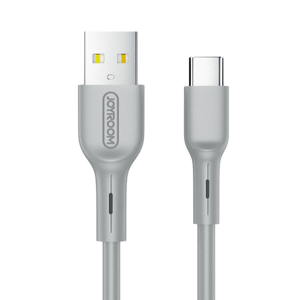 JOYROOM S-M357 1m High Elasticity TPE Cord 2A USB A to Type-C Data Sync Charge Cable, For Galaxy, Huawei, Xiaomi, LG, HTC and Other Smart Phones(Grey)