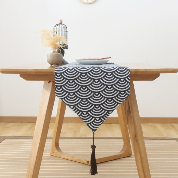 Cotton Linen Tea Table Dining Table Table Flag Retro Tablecloth, Size:30x220cm(Scale)