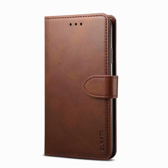 For Galaxy A30s / A50 / A50S / A70 GUSSIM Business Style Horizontal Flip Leather Case with Holder & Card Slots & Wallet(Brown)