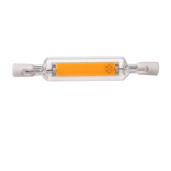 R7S 5W COB LED Lamp Bulb Glass Tube for Replace Halogen Light Spot Light, Lamp Length: 78mm, AC:220v(Warm White)