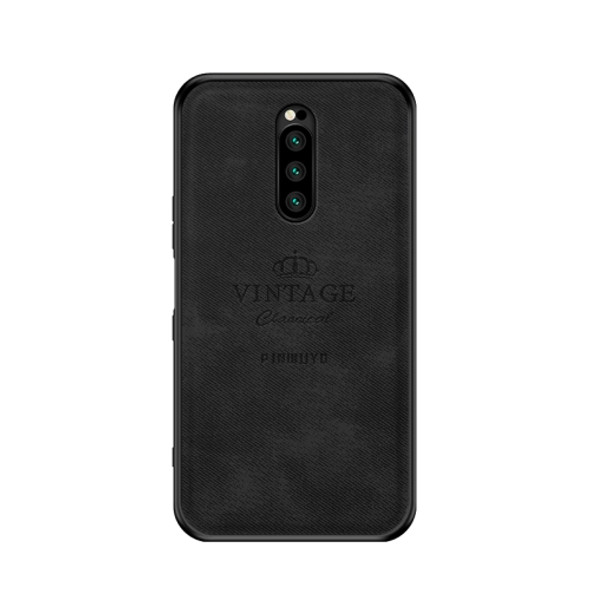 PINWUYO Shockproof Waterproof Full Coverage TPU + PU Cloth+Anti-shock Cotton Protective Case  for Sony Xperia 1 / Xperia XZ4(Black)