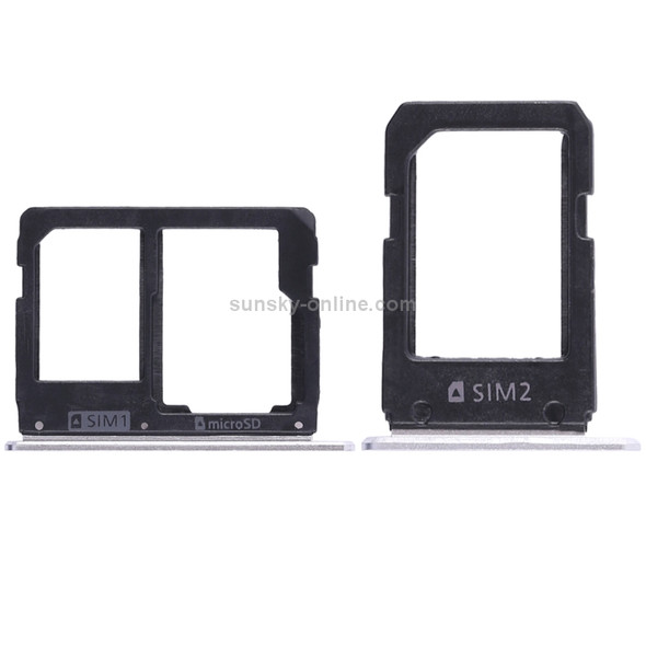 2 SIM Card Tray + Micro SD Card Tray for Galaxy A5108 / A7108(White)