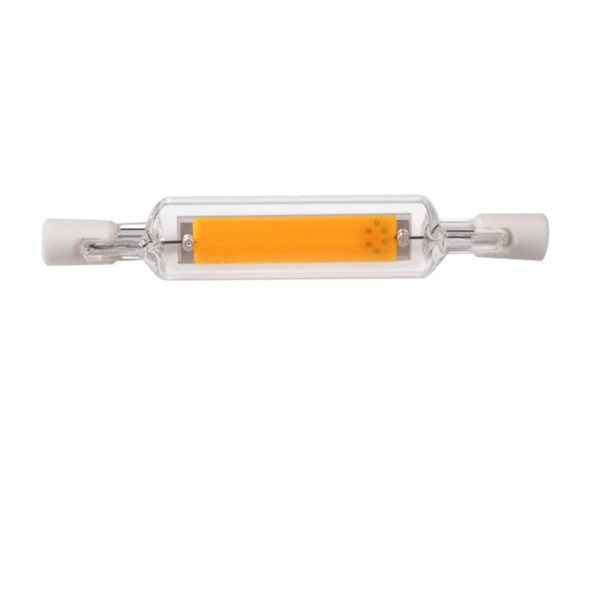 R7S 5W COB LED Lamp Bulb Glass Tube for Replace Halogen Light Spot Light, Lamp Length: 78mm, AC:110v(Warm White)