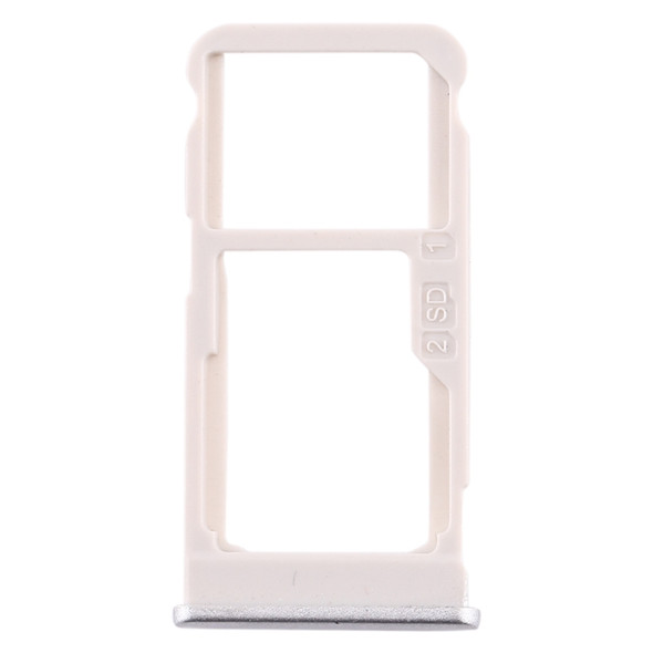 SIM Card Tray + SIM Card Tray / Micro SD Card Tray for Nokia 5.1 Plus / X5 TA-1102 TA-1105 TA-1108 TA-1109 TA-1112 TA-1120 TA-1199(Silver)