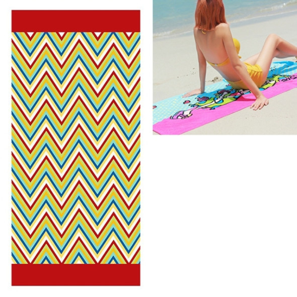 Summer Beach Towel  Absorbent Microfiber Bath Towels Adult Quicky-dry Camping Large Swimming Shower Yoga Sport Towels(Wave Pattern)