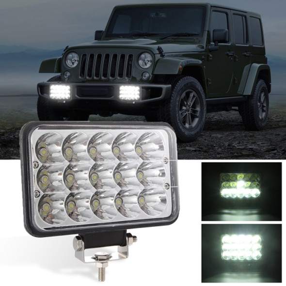 5 inch 4X6 H4 15W DC 9-30V 1500LM IP67 Car Truck Off-road Vehicle LED Work Lights / Headlight, with 15LEDs Lamps and Holder