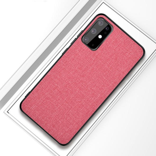 For Galaxy S20 Ultra Shockproof Cloth Texture PC + TPU Protective Case(Modern Pink)