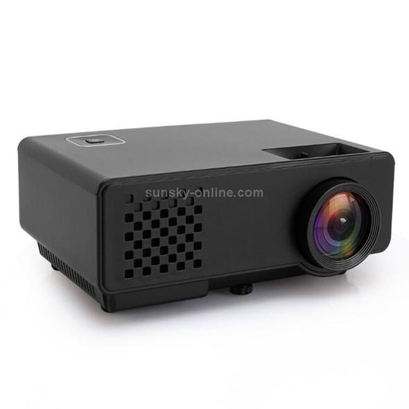 RD-810 800*768 1200 Lumens Mini LED Projector HD Home Theater with Remote Controller, Support USB + VGA + HDMI + AV (Black)