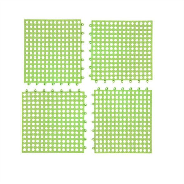 4 PCS Non-slip Shower Mat Bathroom Square PVC Bathmats for Kitchen and Toilet, Size: 30CM x 30CM(Green)