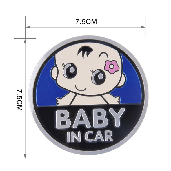 Baby in Car Lovely Smile Face Adoreable Car Free Sticker(Blue)