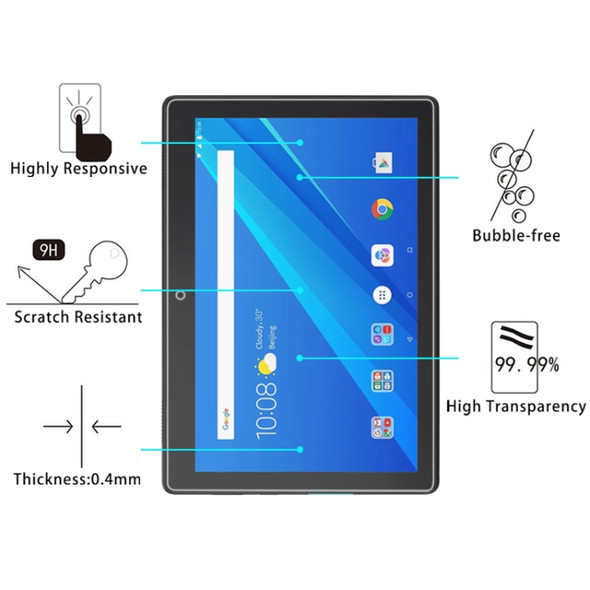 0.4mm 9H Surface Hardness Full Screen Tempered Glass Film for Lenovo Tab E10