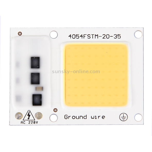 2 PCS 50W 2800-6000K High Power Brightness COB Chips LED Light Beads, AC 220V (Warm White)