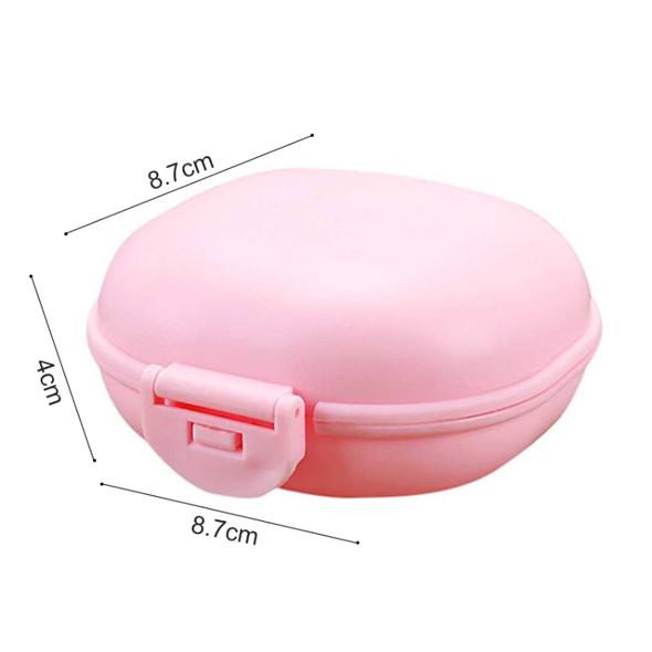 3 PCS Bathroom Dish Plate Case Home Shower Travel Hiking Holder Container Soap Box(pink)