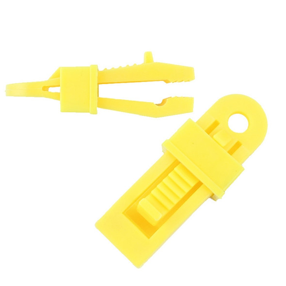 3 PCS Tents Wind Rope Clamp Awnings Outdoor Camping Plastic Clip Tents Accessories(Yellow)