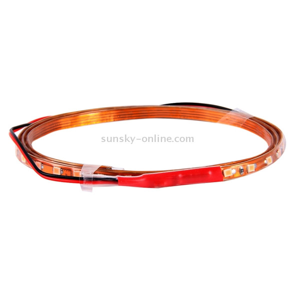 5 PCS Flow Style 45 LED 3528 SMD Waterproof Flexible Car Strip Light for Car Decoration, DC 12V, Length: 90cm(Red Light)