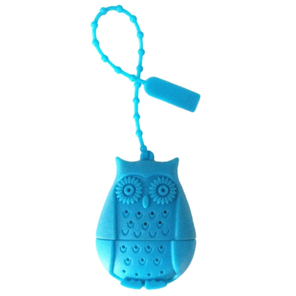 2PCS Creative Cute Owl Tea Strainer Tea Bags  Food Grade Silicone Tea Infuser Filter(Blue)