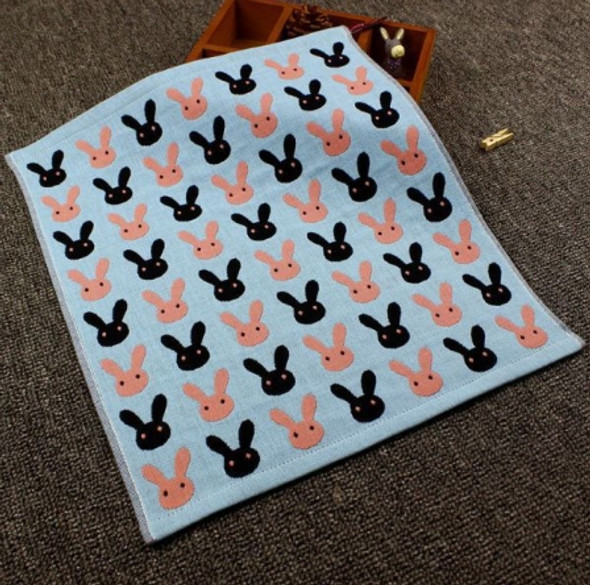 Cotton three-layer Gauze Square Cotton Towel Cartoon Hanging Towel(Beautiful rabbit)
