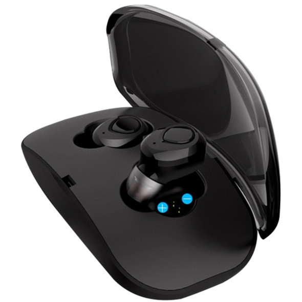 xinmanrou X18 TWS Wireless Bluetooth Earphones Handsfree Earbuds Bluetooth Headset Sports Earphone with Mic(Black)