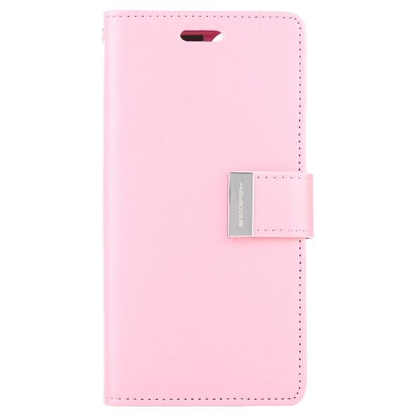 For iPhone 11 Pro MERCURY GOOSPERY RICH DIARY Crazy Horse Texture Horizontal Flip Leather Case  with Holder & Card Slots & Wallet(Pink)