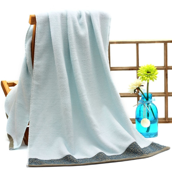 Twist-Free Plain Window Shade Bath Towel(Blue)